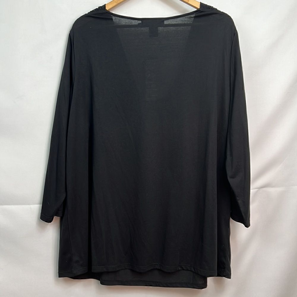 Theme cowl neck Black long sleeve knit top size 3X NWT - Picture 6 of 10